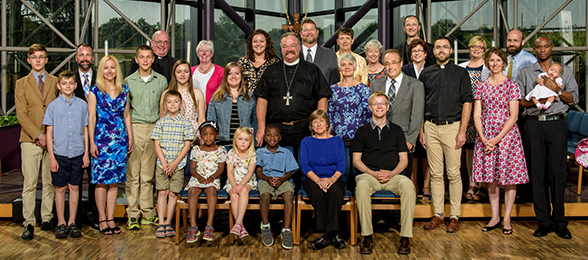 A group portrait of missionaries during the summer 2016 New Missionary Orientation, June 2016.