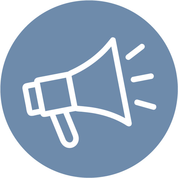 Megaphone icon - Awareness resources Advocacy