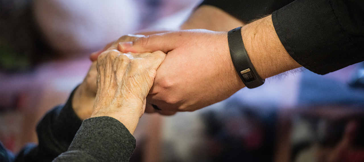 Hands Clasping Each Other for Comfort