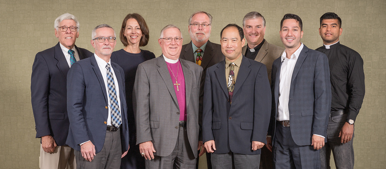 LCMS Board for International Mission members (from left to right): Mr. James Wolf; Mr. Allan Voss, secretary; Mrs. Kristine Bruss; Rev. Dr. David Stechholz; Rev. Bernhard Seter, chairman; Mr. Terence Lung; Rev. Dr. Carl Rockrohr; Rev. Roberto Rojas; and Rev. Magdiel Fajardo. Not pictured: Mr. John Edson, vice-chairman.