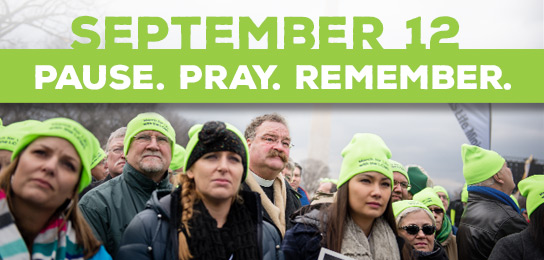 Join Lutherans on September 12 to remember the value of life while praying to end abortion.