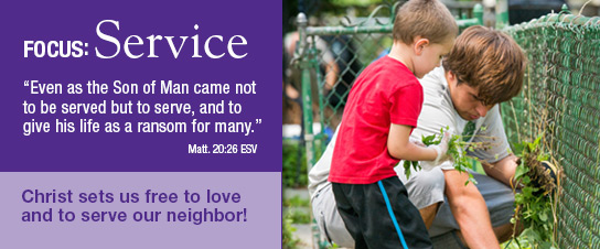 LCMS ministries, districts, congregations provide service opportunities.