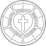 Black and white Luther rose