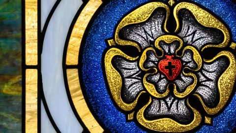 Stained Glass Luther Rose