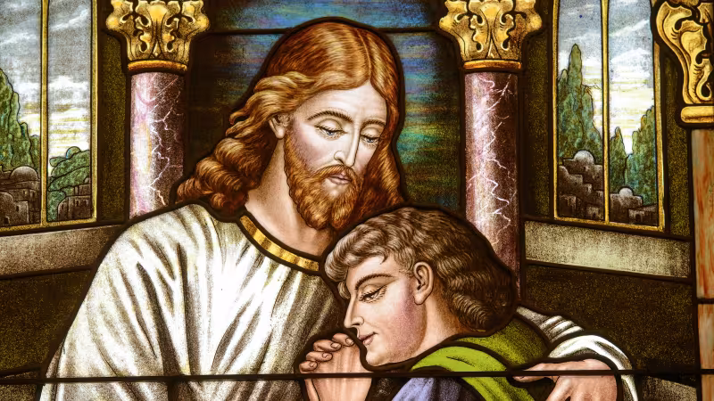 Jesus stained glass